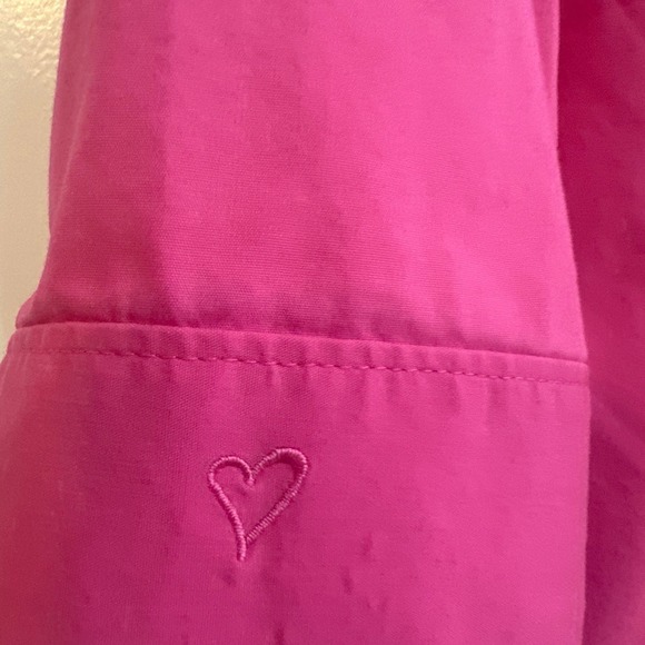 Chico’s size 2 (12) Vibrant Pink Collar Button Down with Pockets - Picture 3 of 4